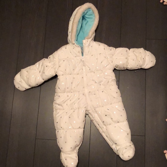 White baby winter snowsuit - Picture 2 of 5